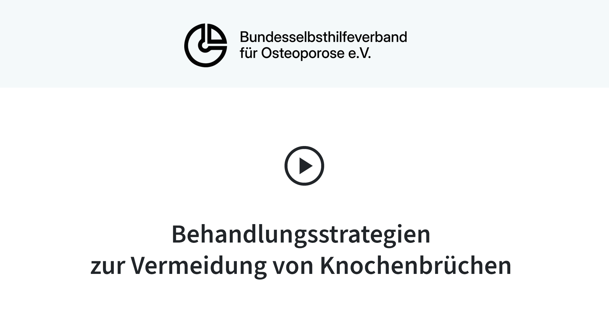 Behandlungsstrategien zur Vermeidung von Knochenbrüchen