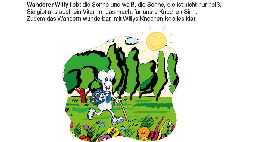 Knochen, der durch den Wald wandert